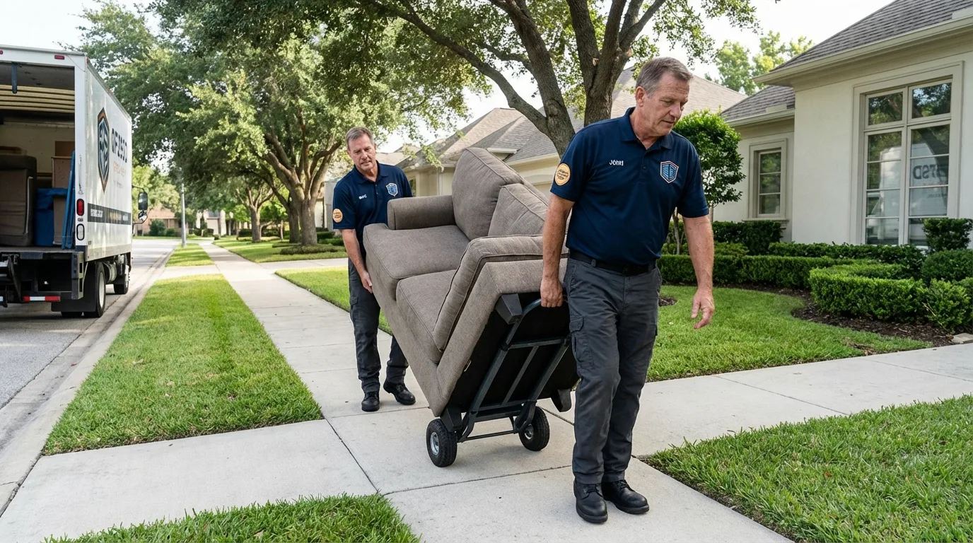 Local residential moving crew loading furniture in Pahrump, NV